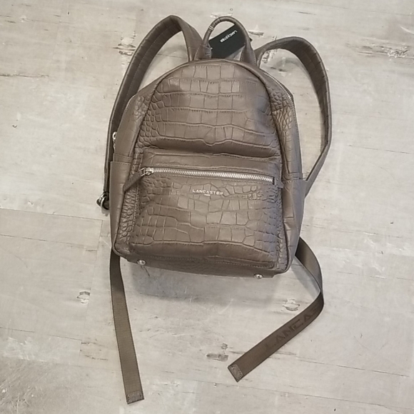 💕LANCASTER PARIS💕 Embossed Crocodile Backpack - Picture 6 of 16